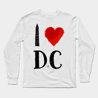 I Heart DC (remix) by Tai's Tees Long Sleeve T-Shirt